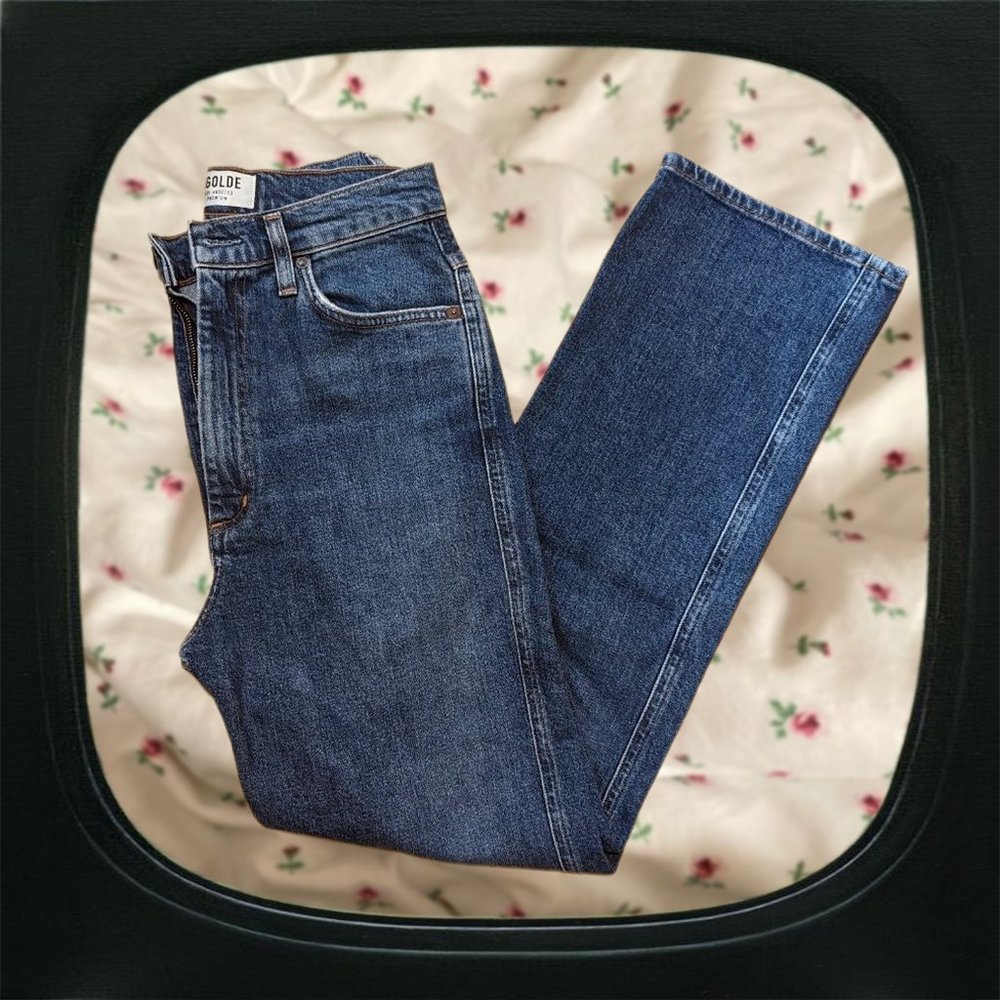 Nwot Agolde medium wash 90's straight leg fit jeans